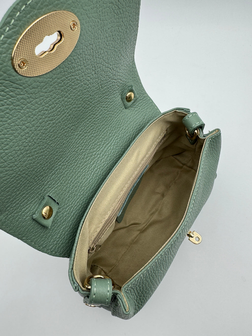 Borsetta GARDENIA - in Vera Pelle Martellata Made in Italy