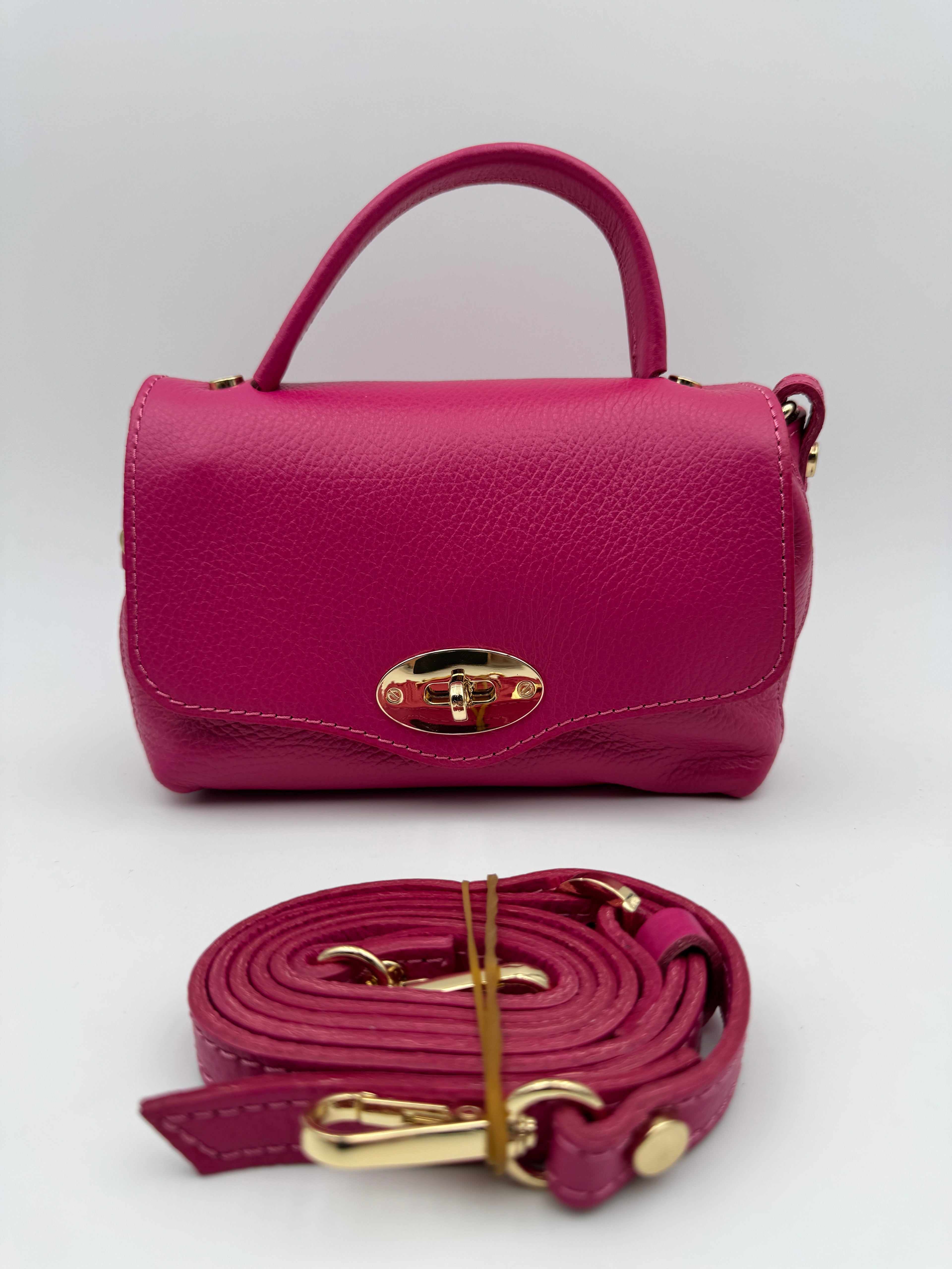 Borsetta GARDENIA - in Vera Pelle Martellata Made in Italy
