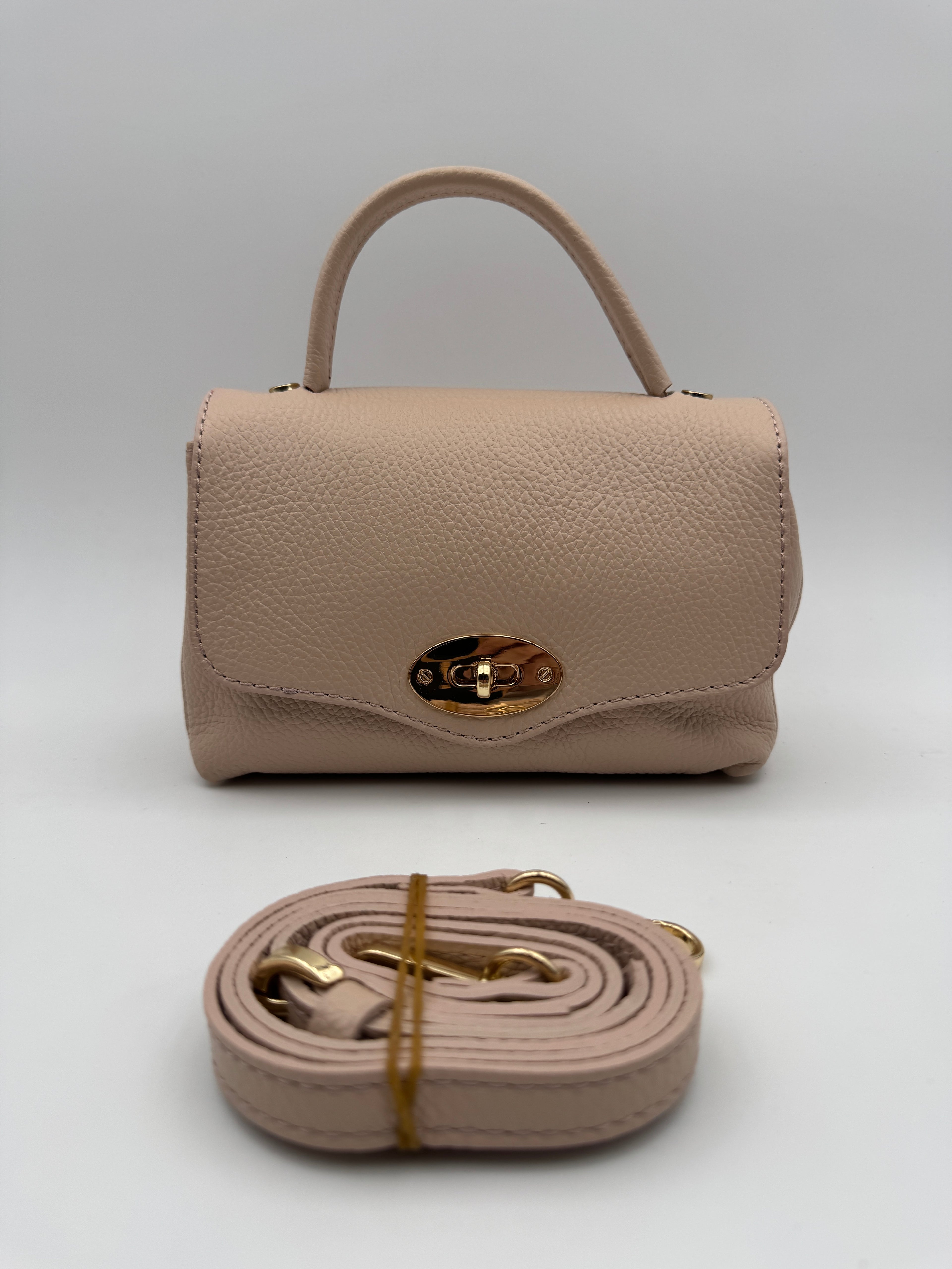Borsetta GARDENIA - in Vera Pelle Martellata Made in Italy