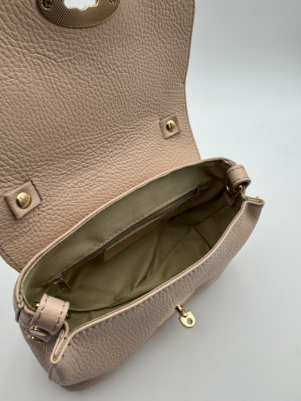 Borsetta GARDENIA - in Vera Pelle Martellata Made in Italy