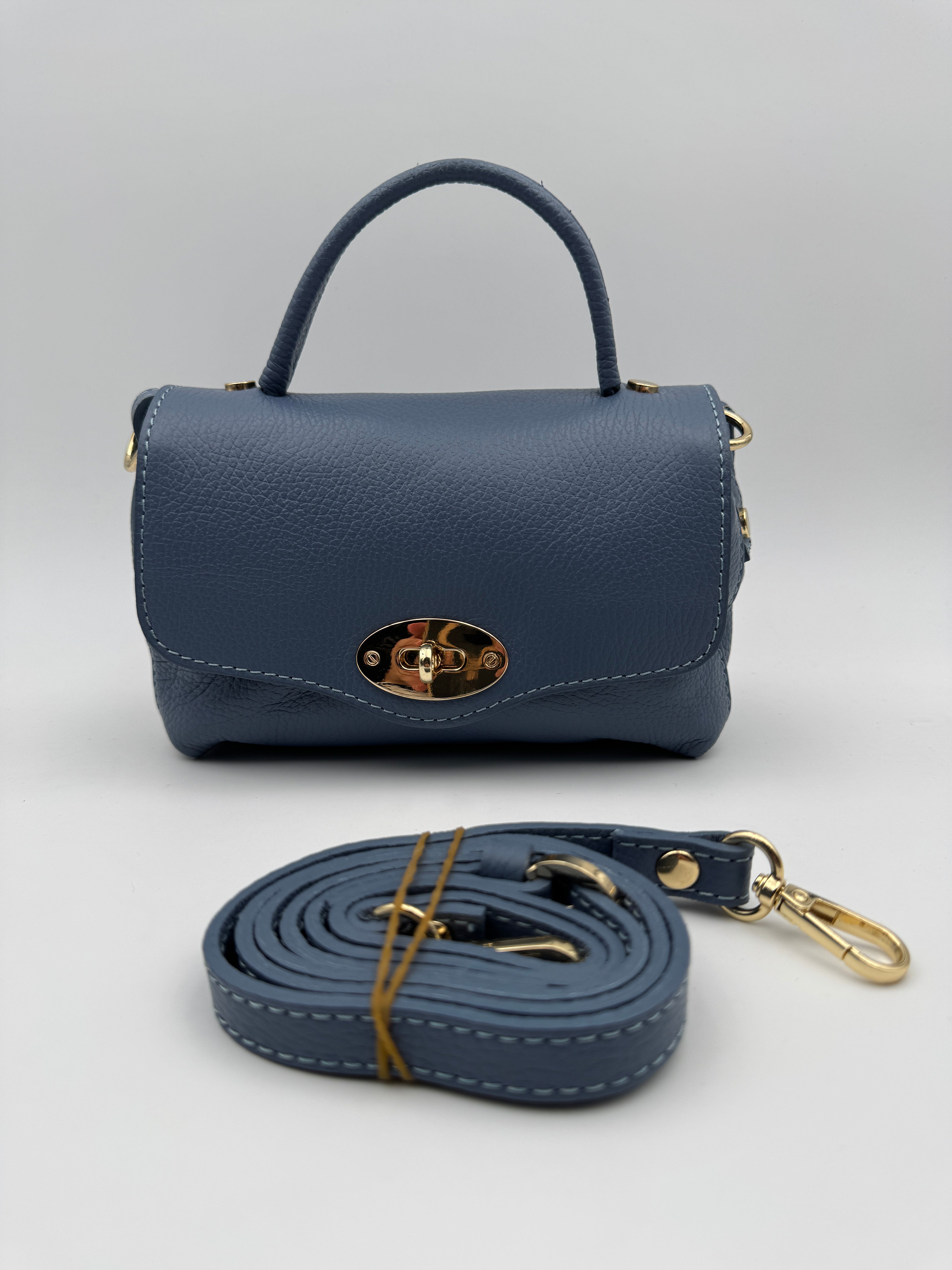 Borsetta GARDENIA - in Vera Pelle Martellata Made in Italy