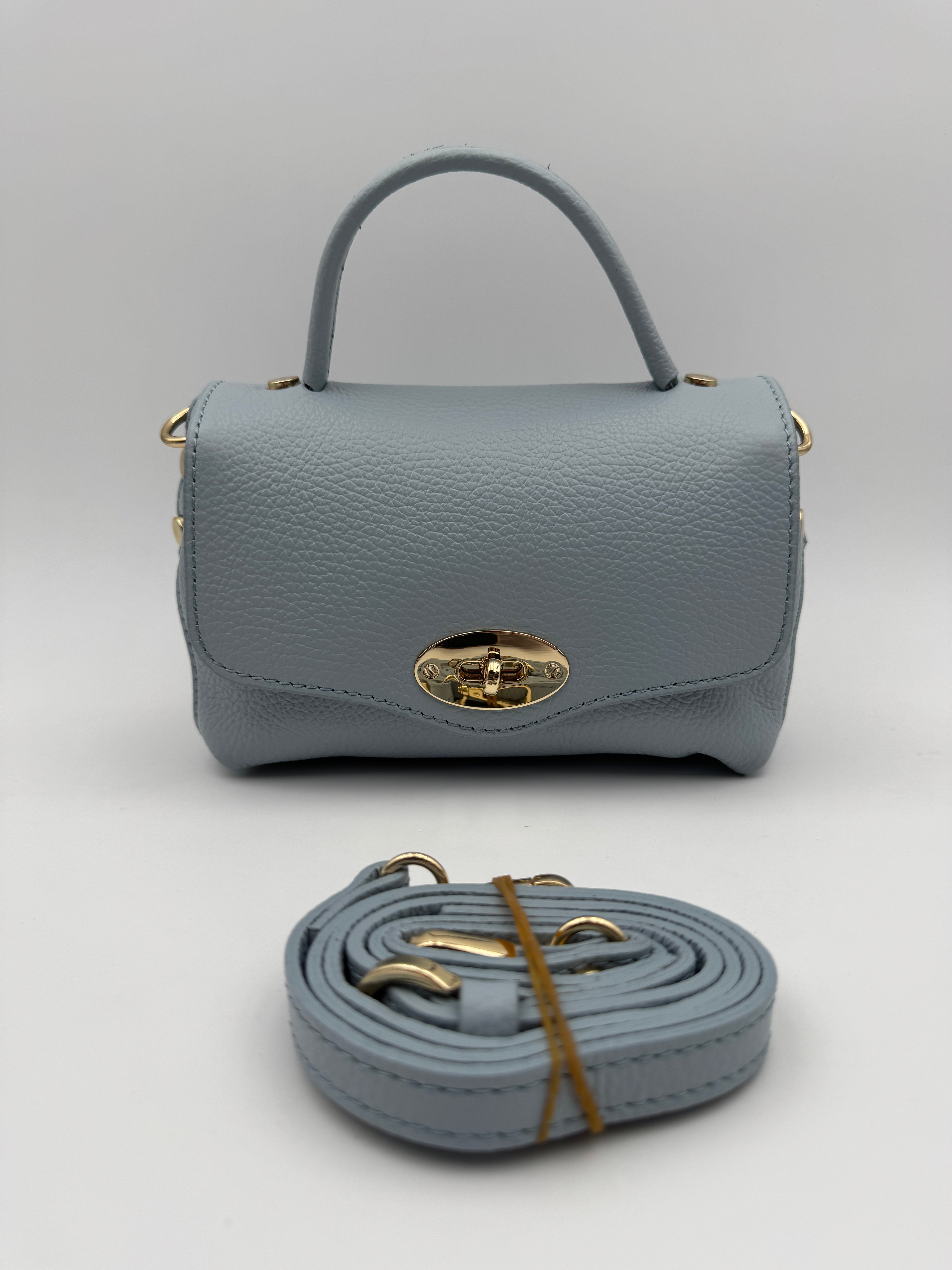 Borsetta GARDENIA - in Vera Pelle Martellata Made in Italy