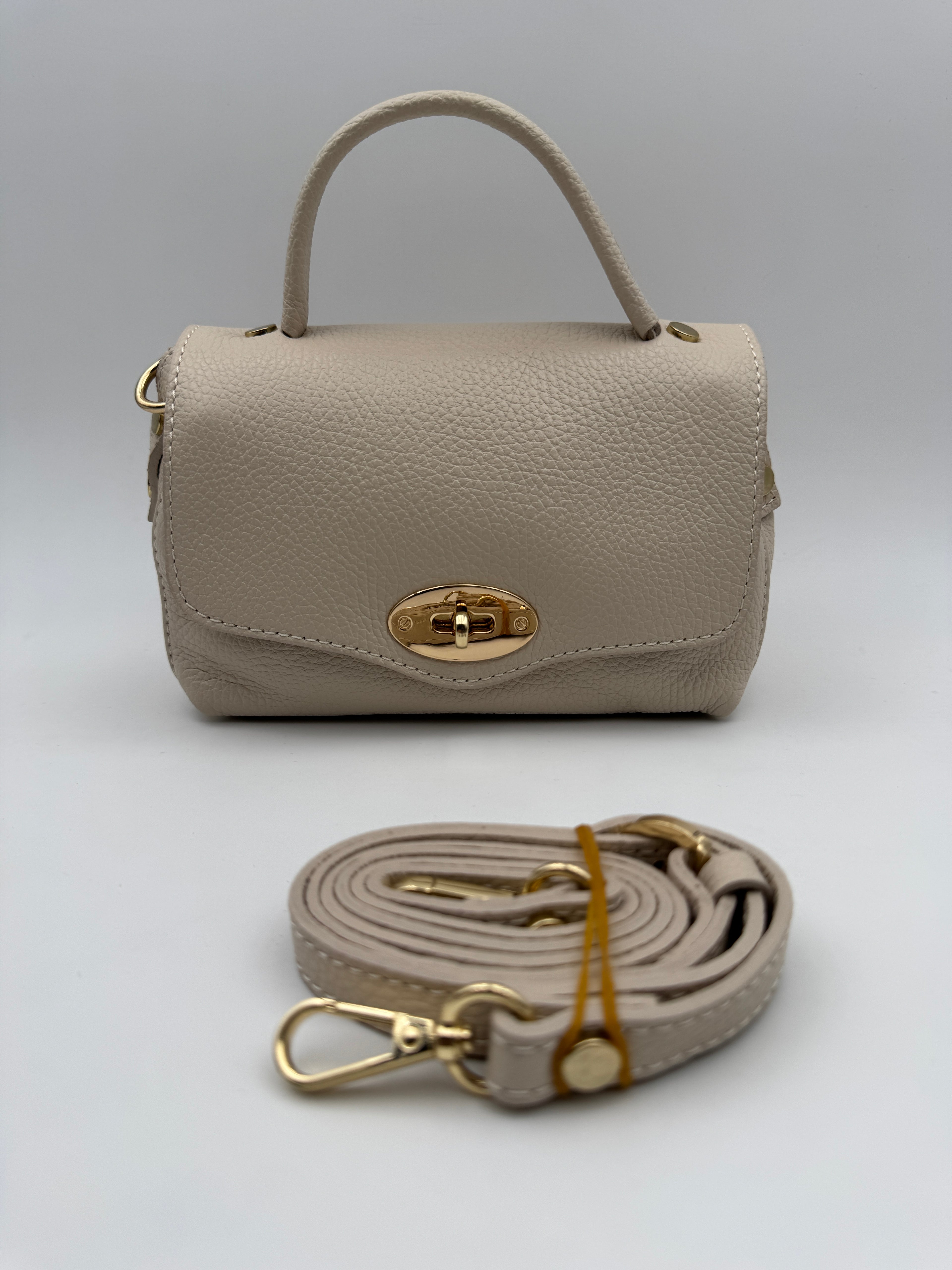 Borsetta GARDENIA - in Vera Pelle Martellata Made in Italy