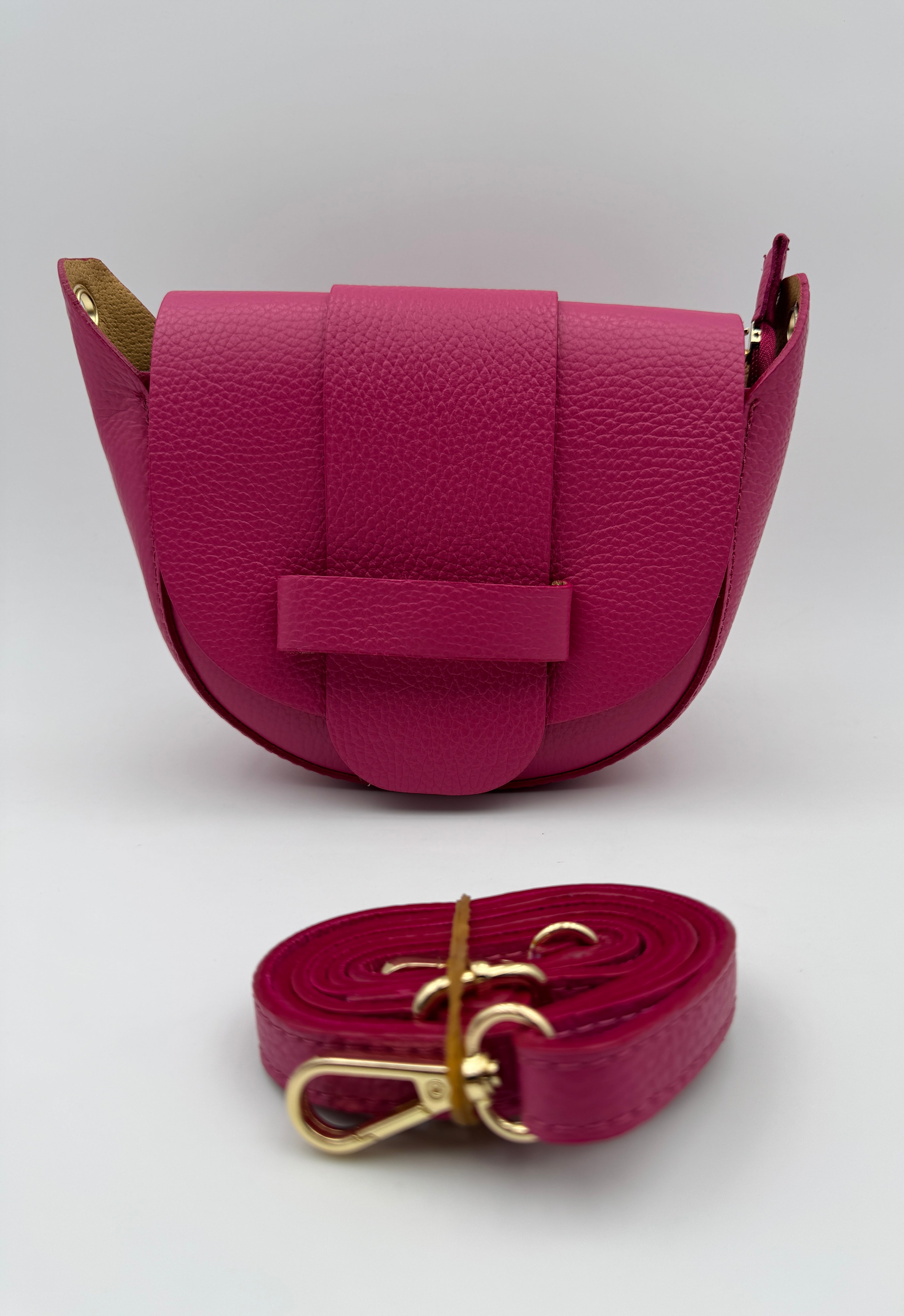 Borsa a Tracolla MARGHERITA - in Vera Pelle Martellata Made in Italy