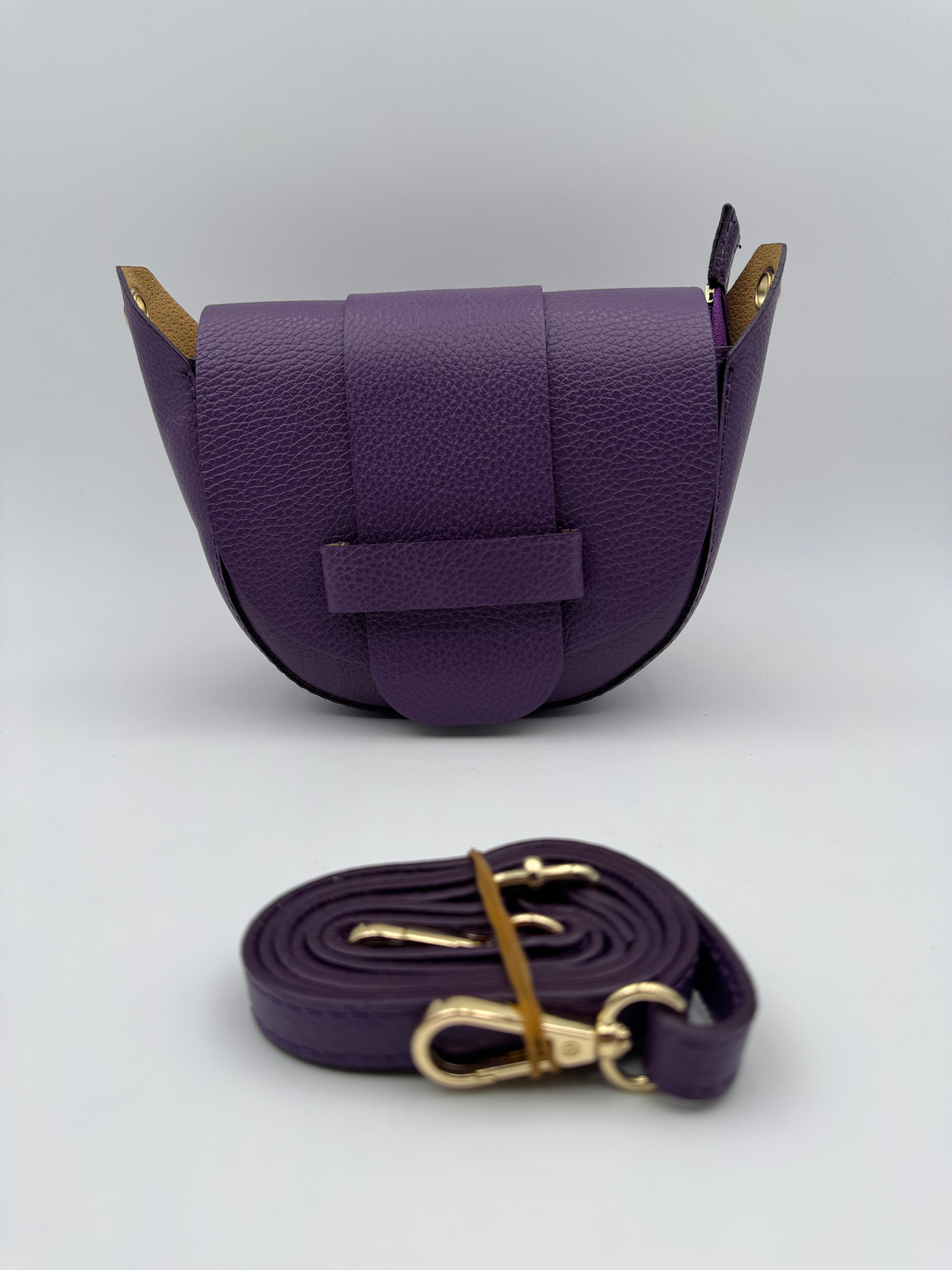 Borsa a Tracolla MARGHERITA - in Vera Pelle Martellata Made in Italy