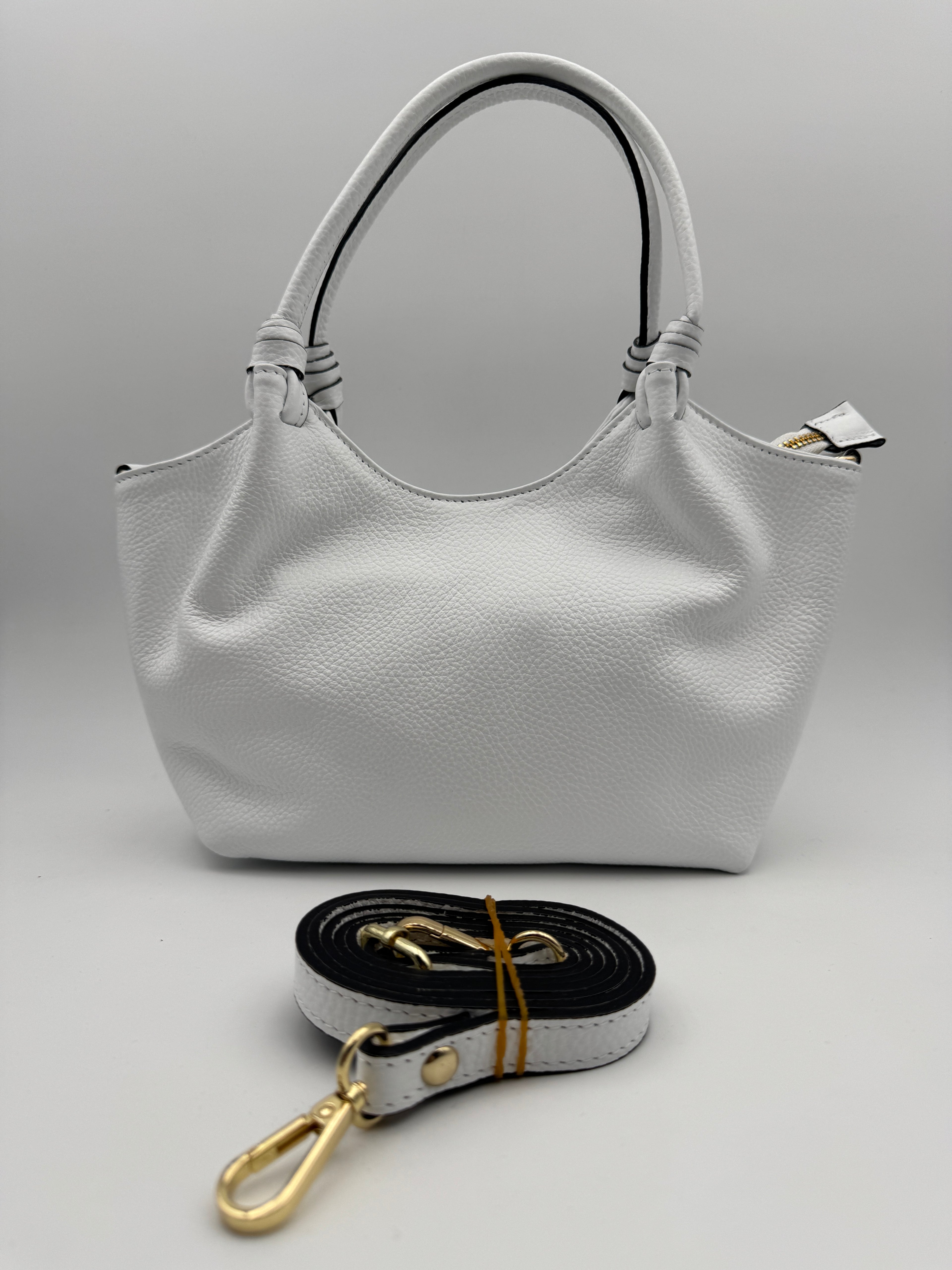 Borsa a Spalla MAGNOLIA - in Vera Pelle Martellata Made in Italy