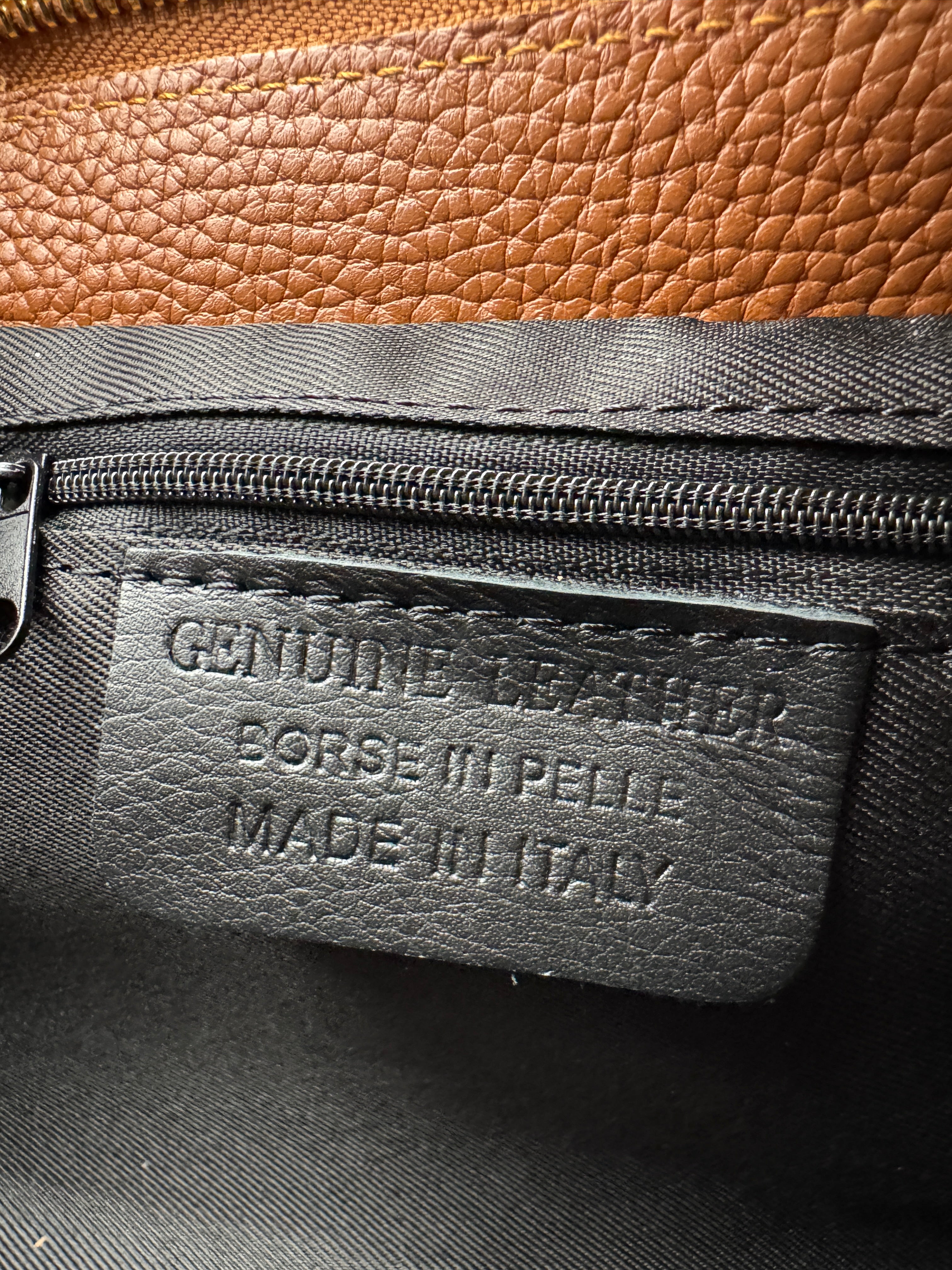 Borsa a Spalla MAGNOLIA - in Vera Pelle Martellata Made in Italy