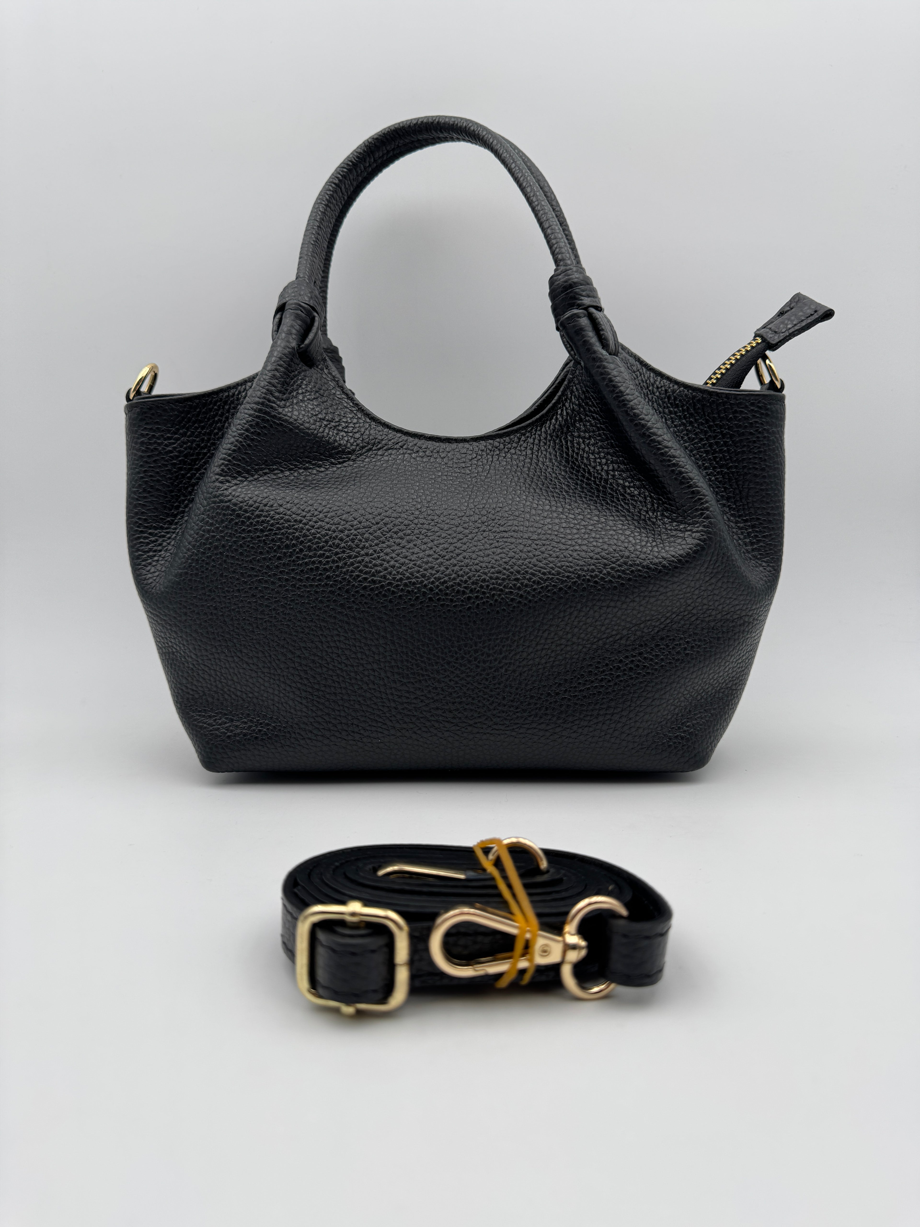 Borsa a Spalla MAGNOLIA - in Vera Pelle Martellata Made in Italy