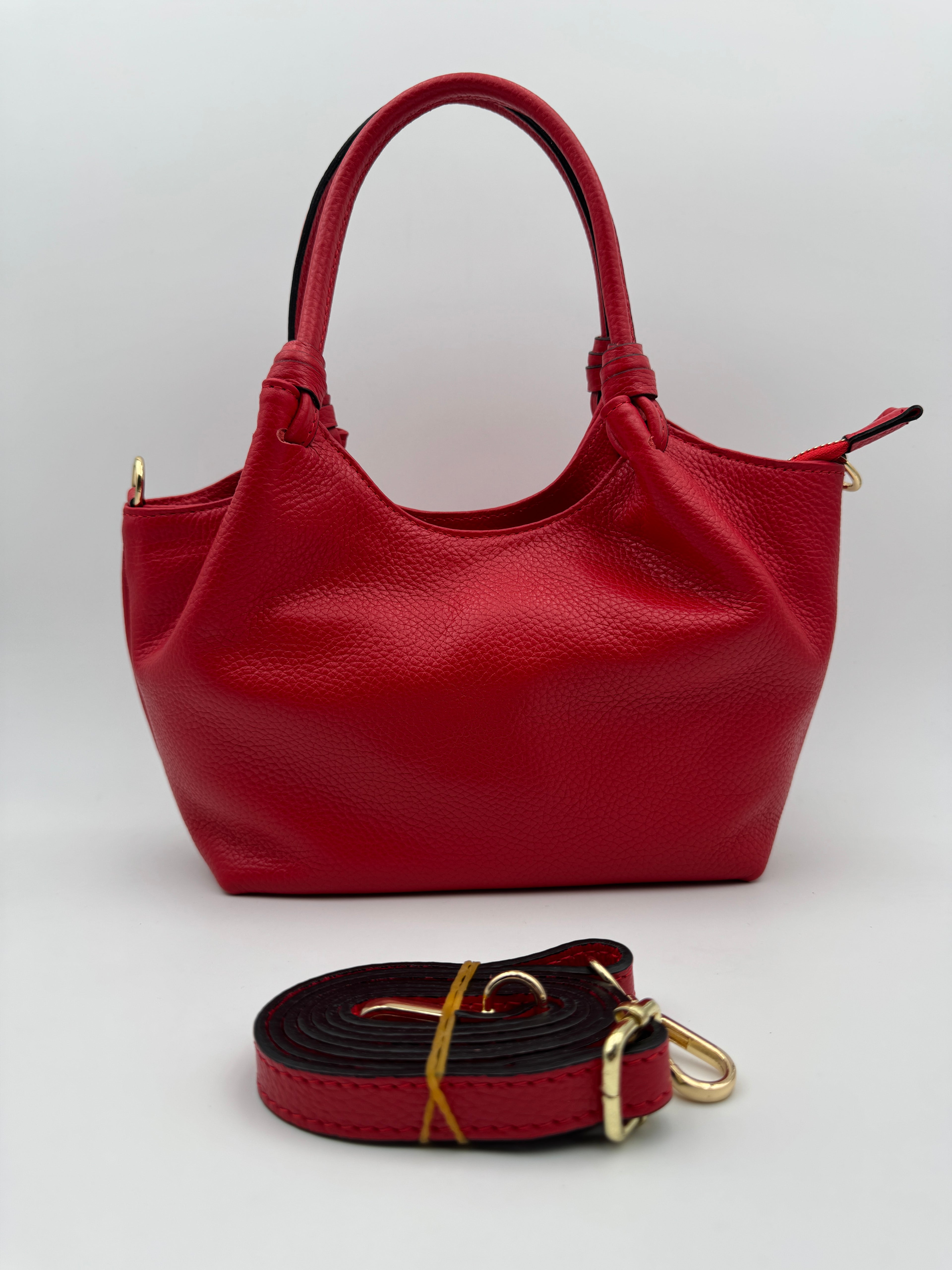 Borsa a Spalla MAGNOLIA - in Vera Pelle Martellata Made in Italy