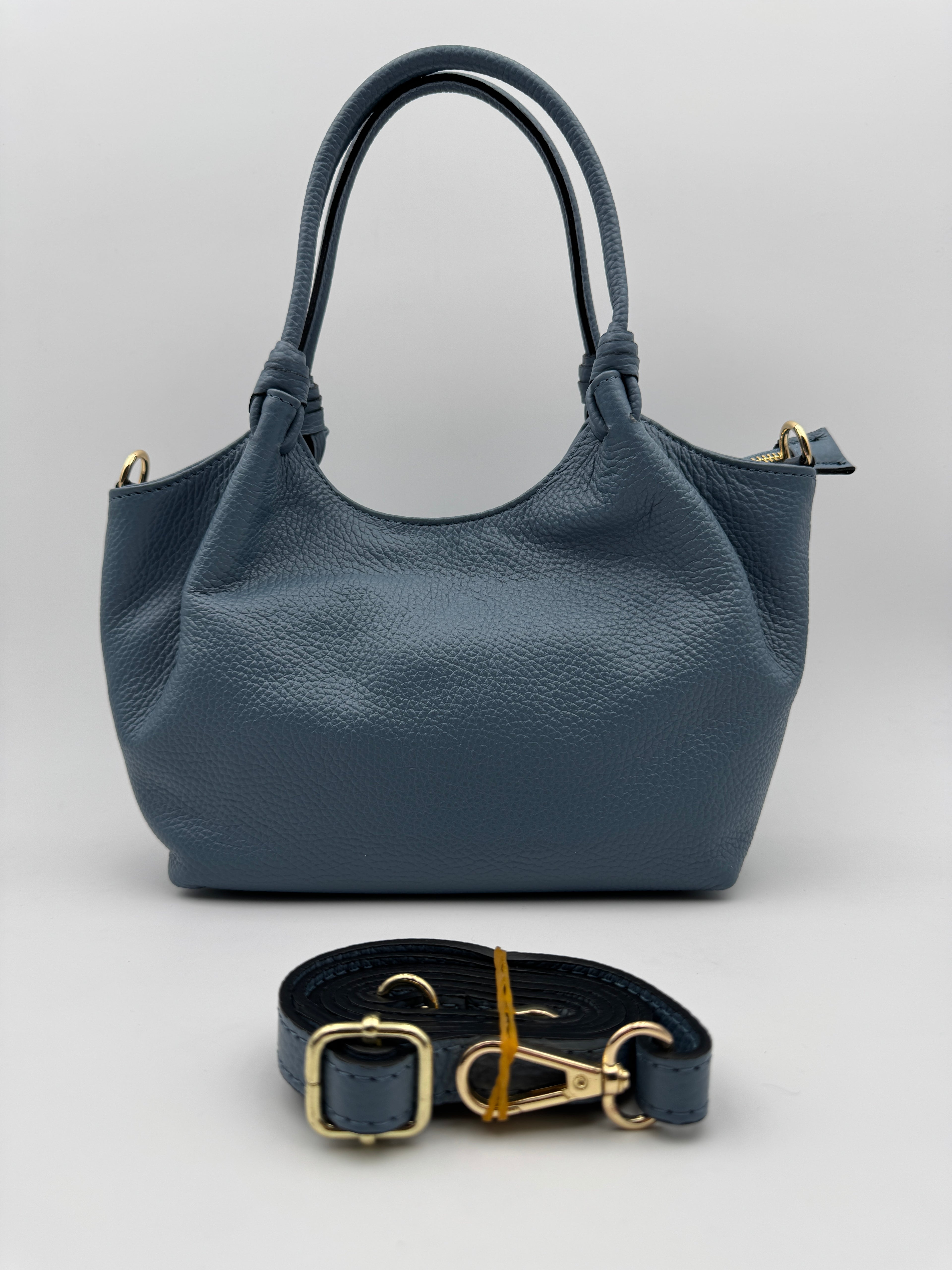 Borsa a Spalla MAGNOLIA - in Vera Pelle Martellata Made in Italy