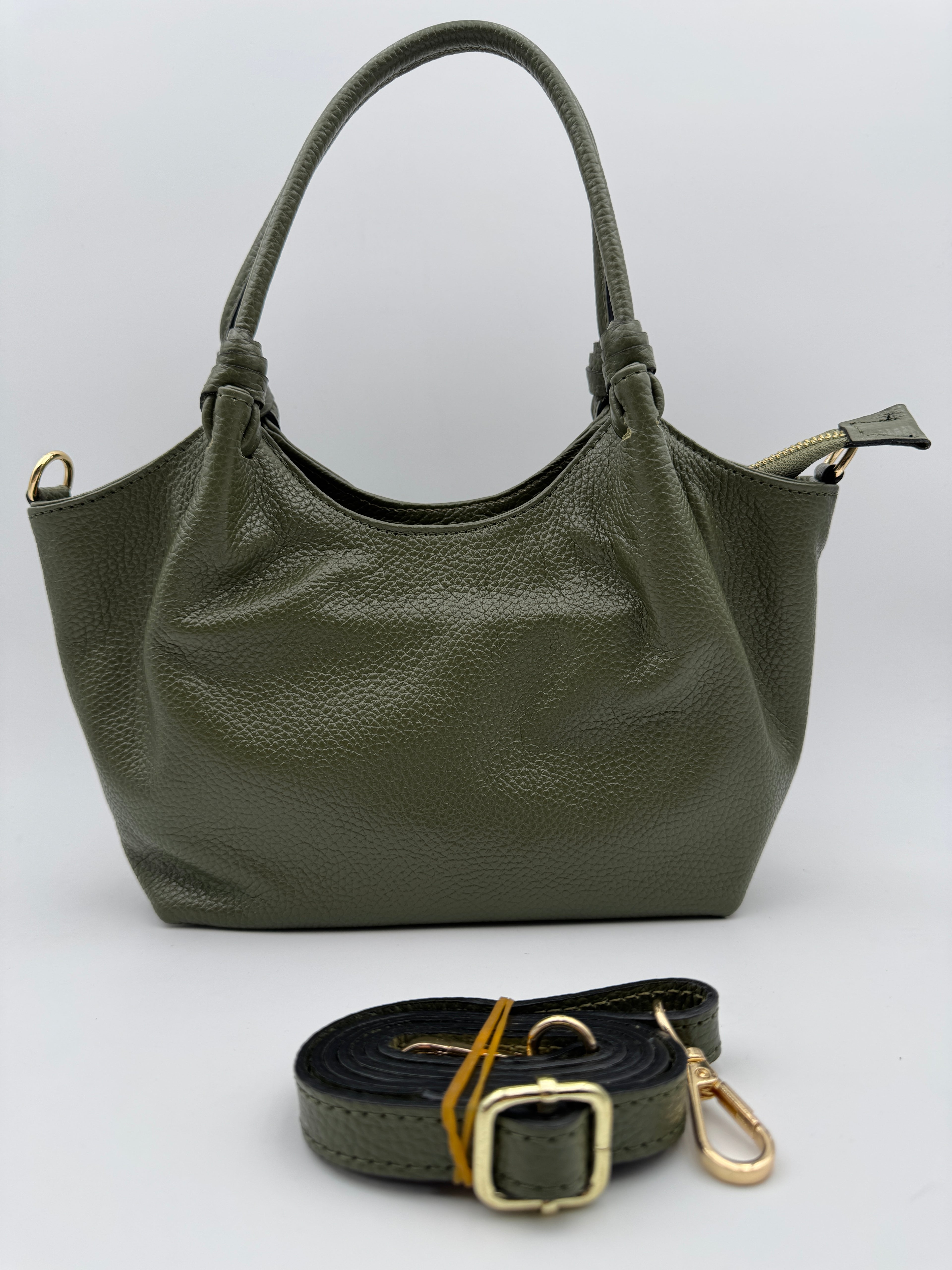 Borsa a Spalla MAGNOLIA - in Vera Pelle Martellata Made in Italy