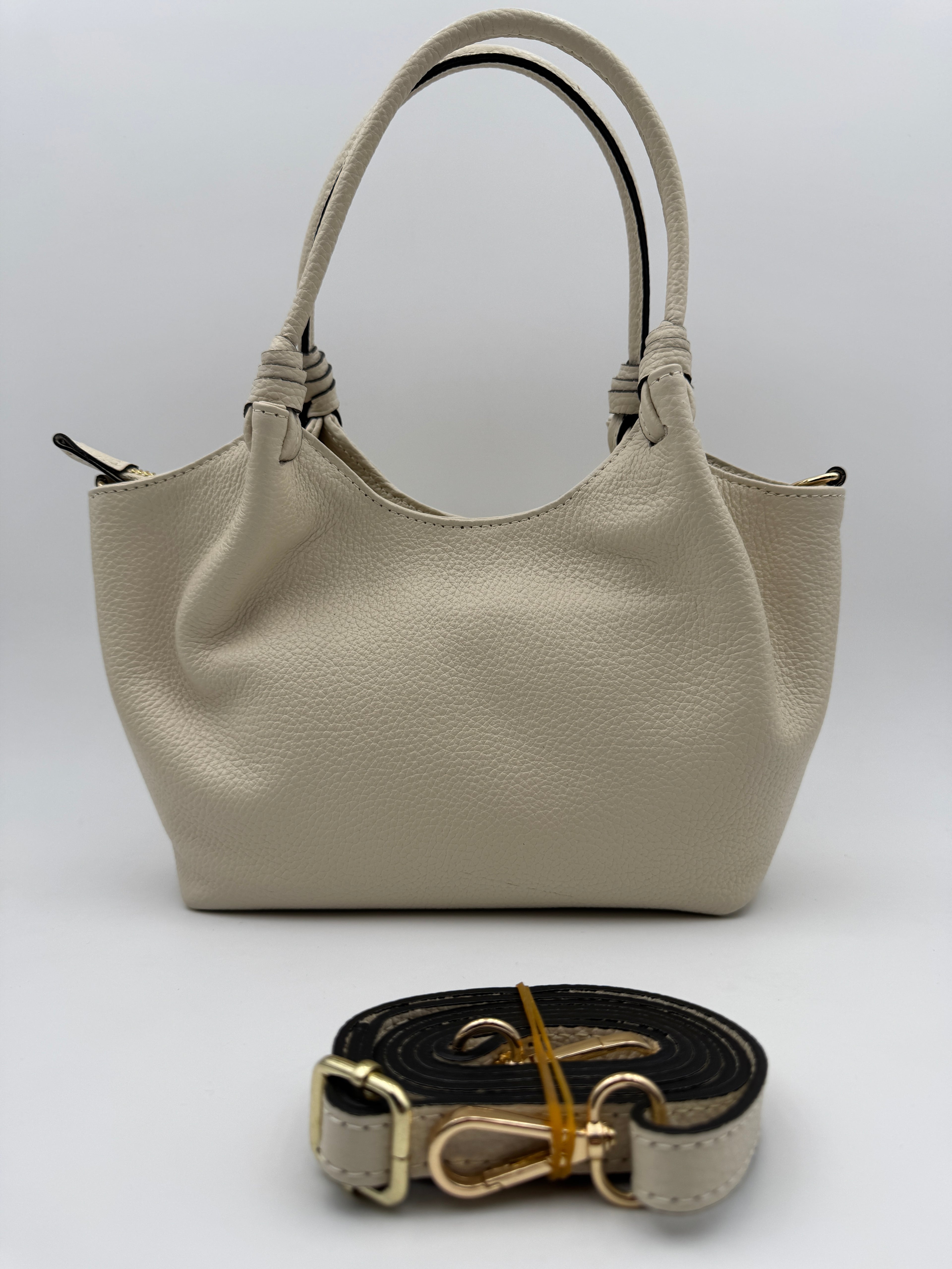 Borsa a Spalla MAGNOLIA - in Vera Pelle Martellata Made in Italy