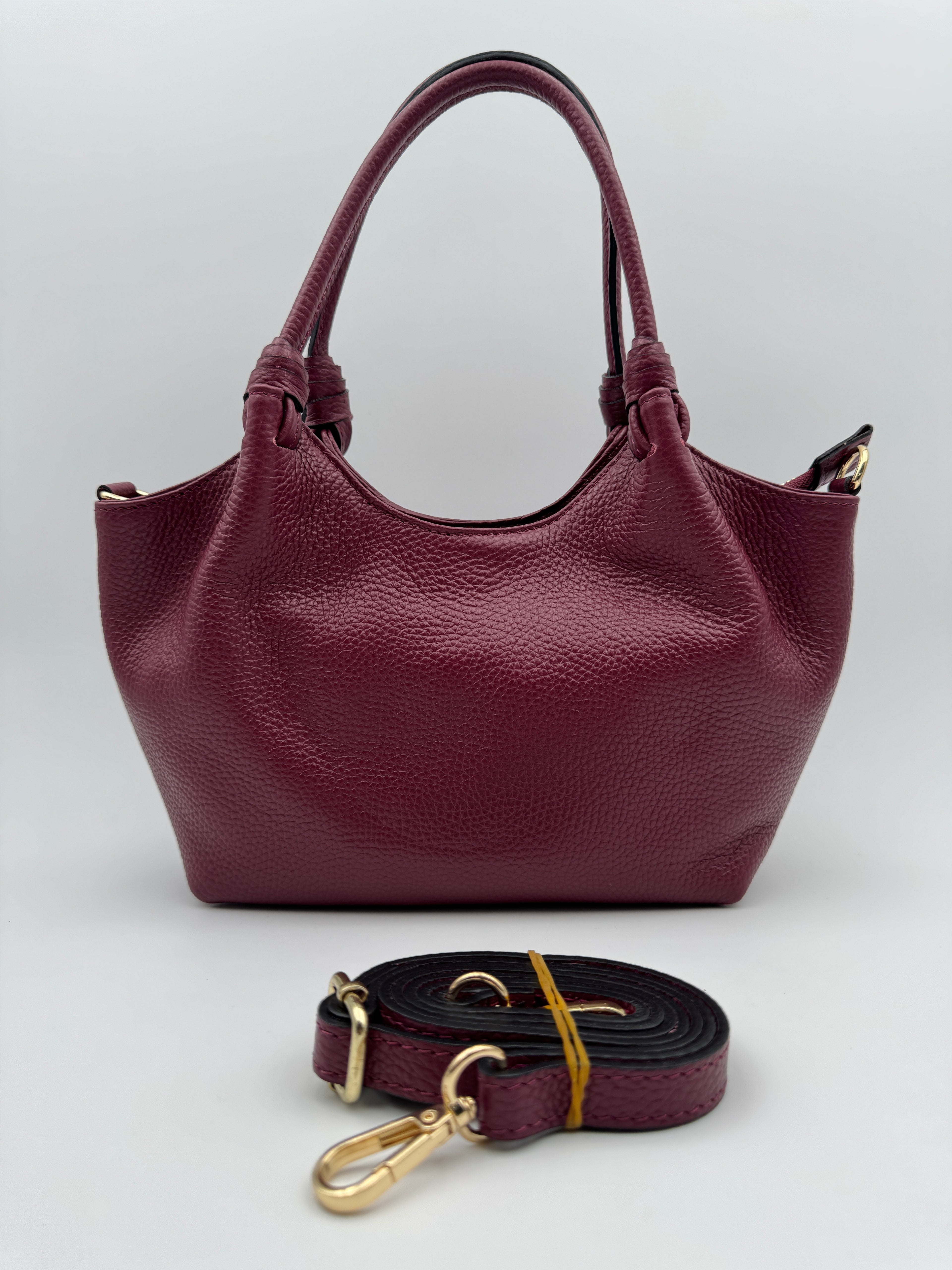 Borsa a Spalla MAGNOLIA - in Vera Pelle Martellata Made in Italy