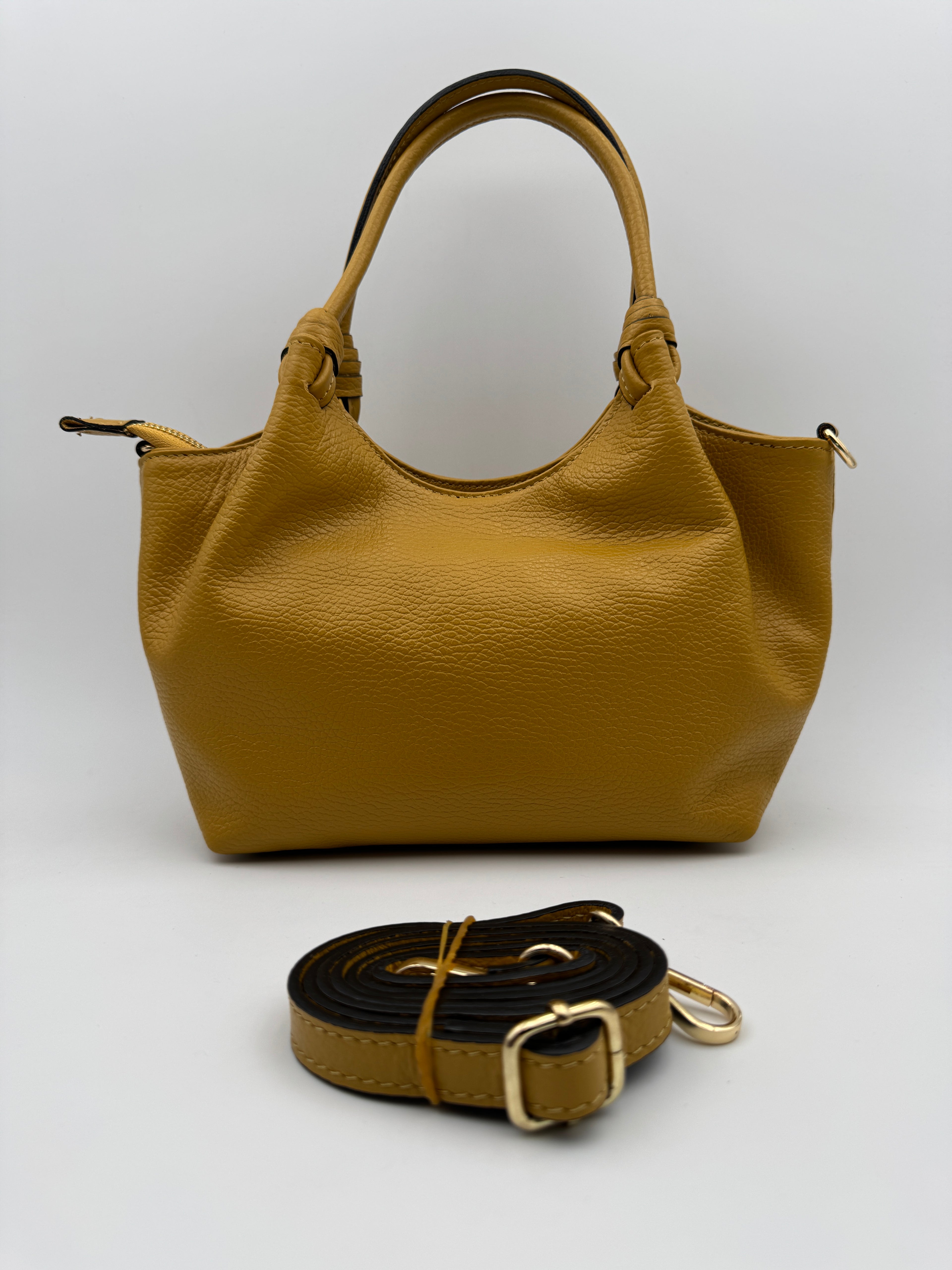 Borsa a Spalla MAGNOLIA - in Vera Pelle Martellata Made in Italy