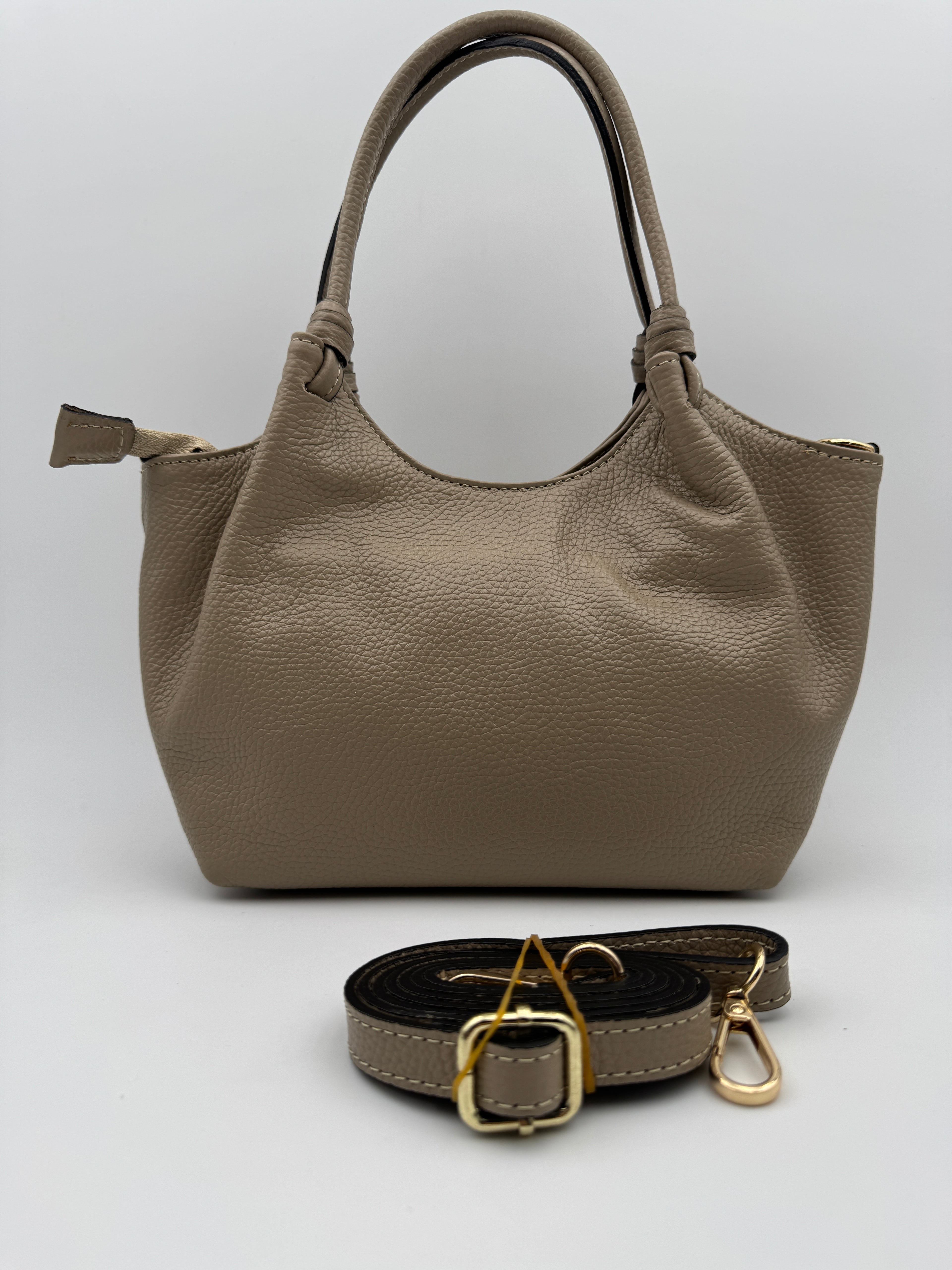 Borsa a Spalla MAGNOLIA - in Vera Pelle Martellata Made in Italy
