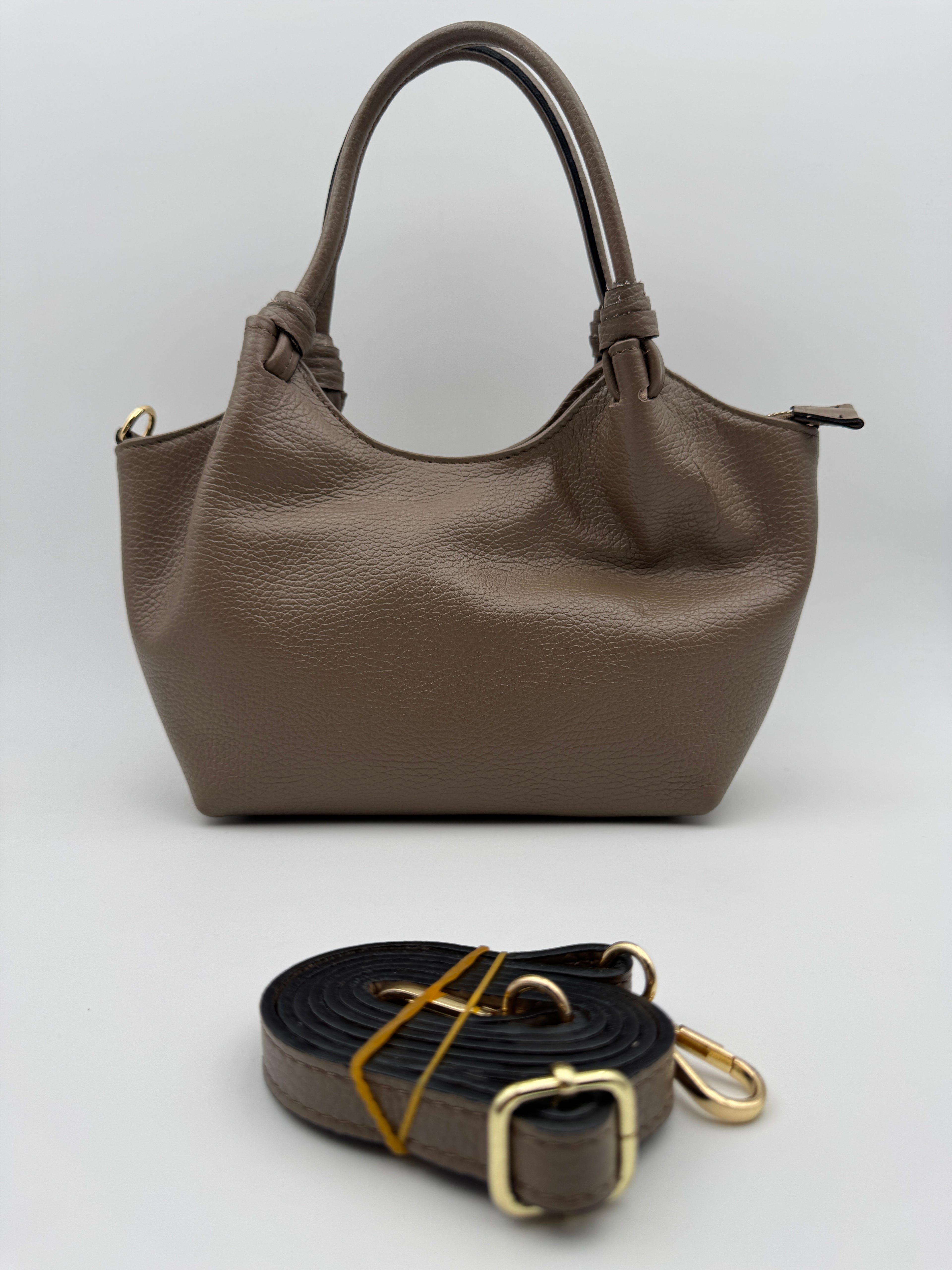 Borsa a Spalla MAGNOLIA - in Vera Pelle Martellata Made in Italy