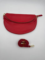 Marsupio Tulipano L - in Vera Pelle Martellata Made in Italy