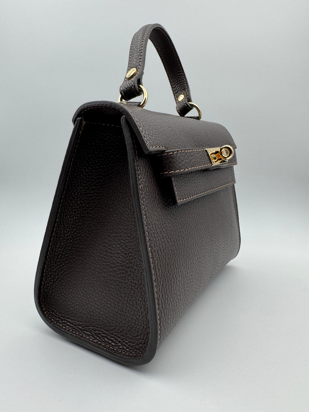 Borsa GIGLIO - in Vera Pelle Martellata Made in Italy