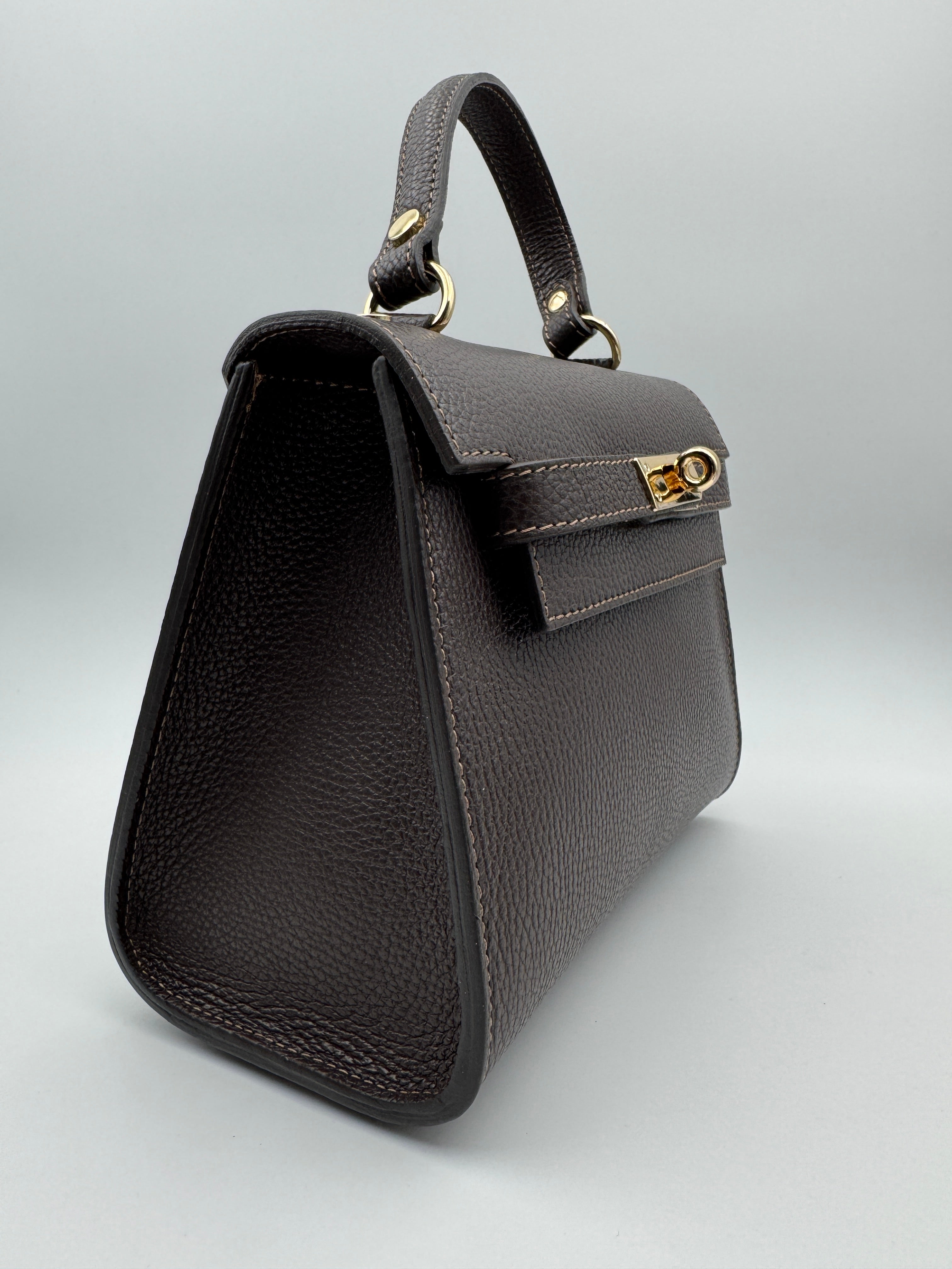 Borsa GIGLIO - in Vera Pelle Martellata Made in Italy