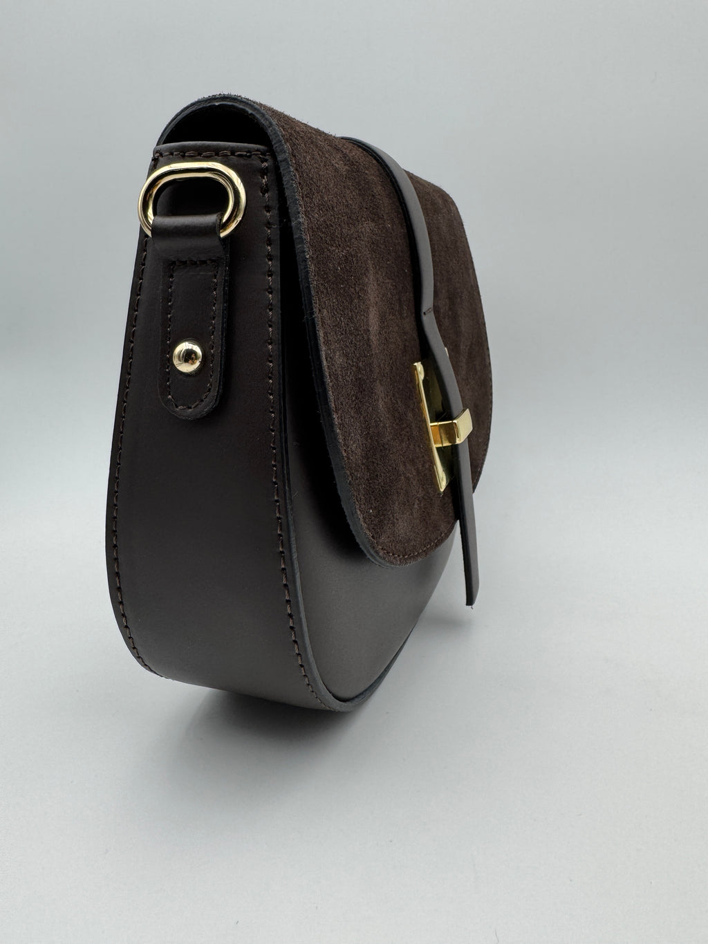 Borsa con Tracolla FRESIA - in Vera Pelle Martellata e Scamosciata Made in Italy