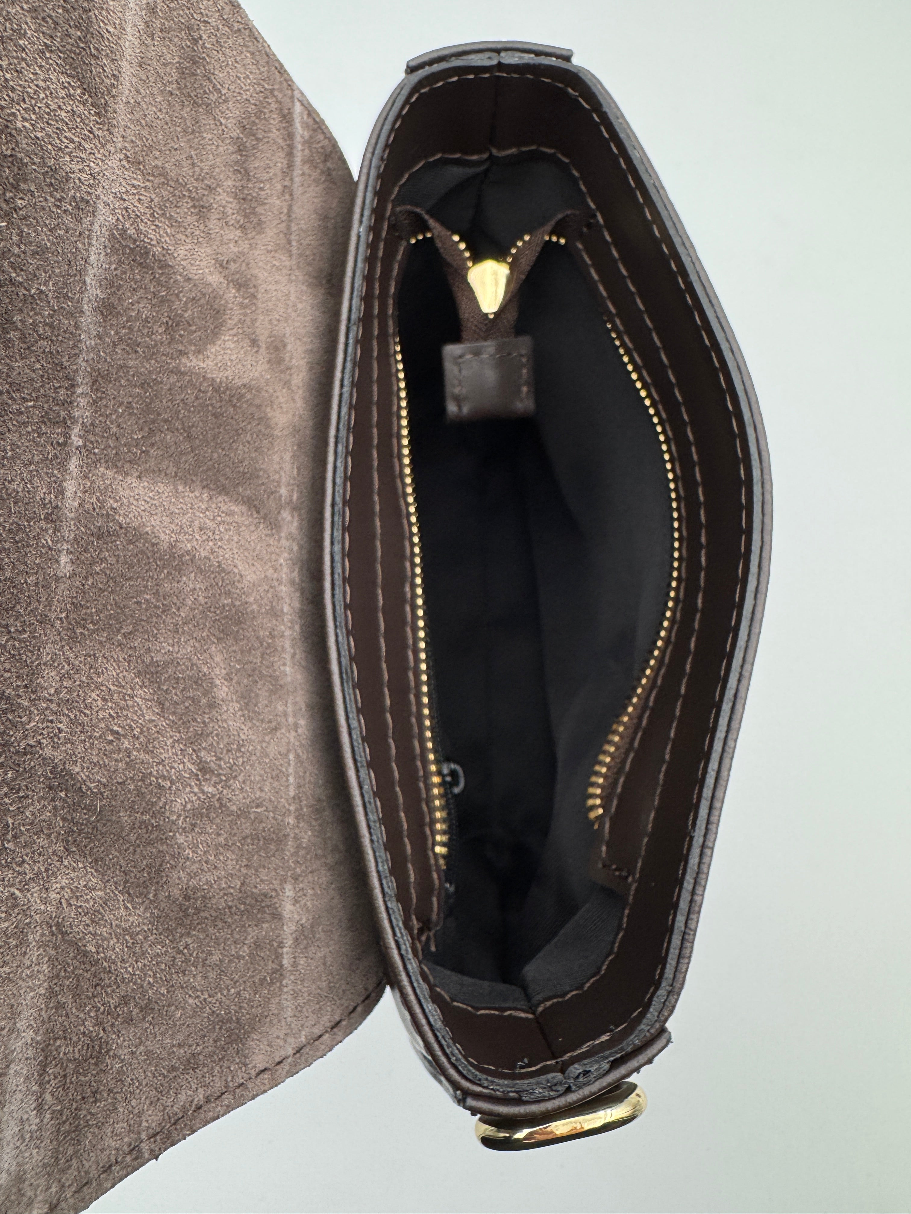 Borsa con Tracolla FRESIA - in Vera Pelle Martellata e Scamosciata Made in Italy