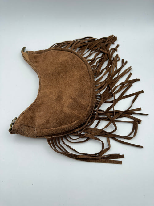 Borsa a Mezzaluna GINESTRA - in Vera Pelle Scamosciata Made in Italy