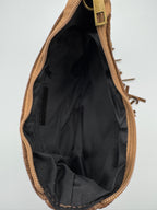 Borsa a Mezzaluna GINESTRA - in Vera Pelle Scamosciata Made in Italy