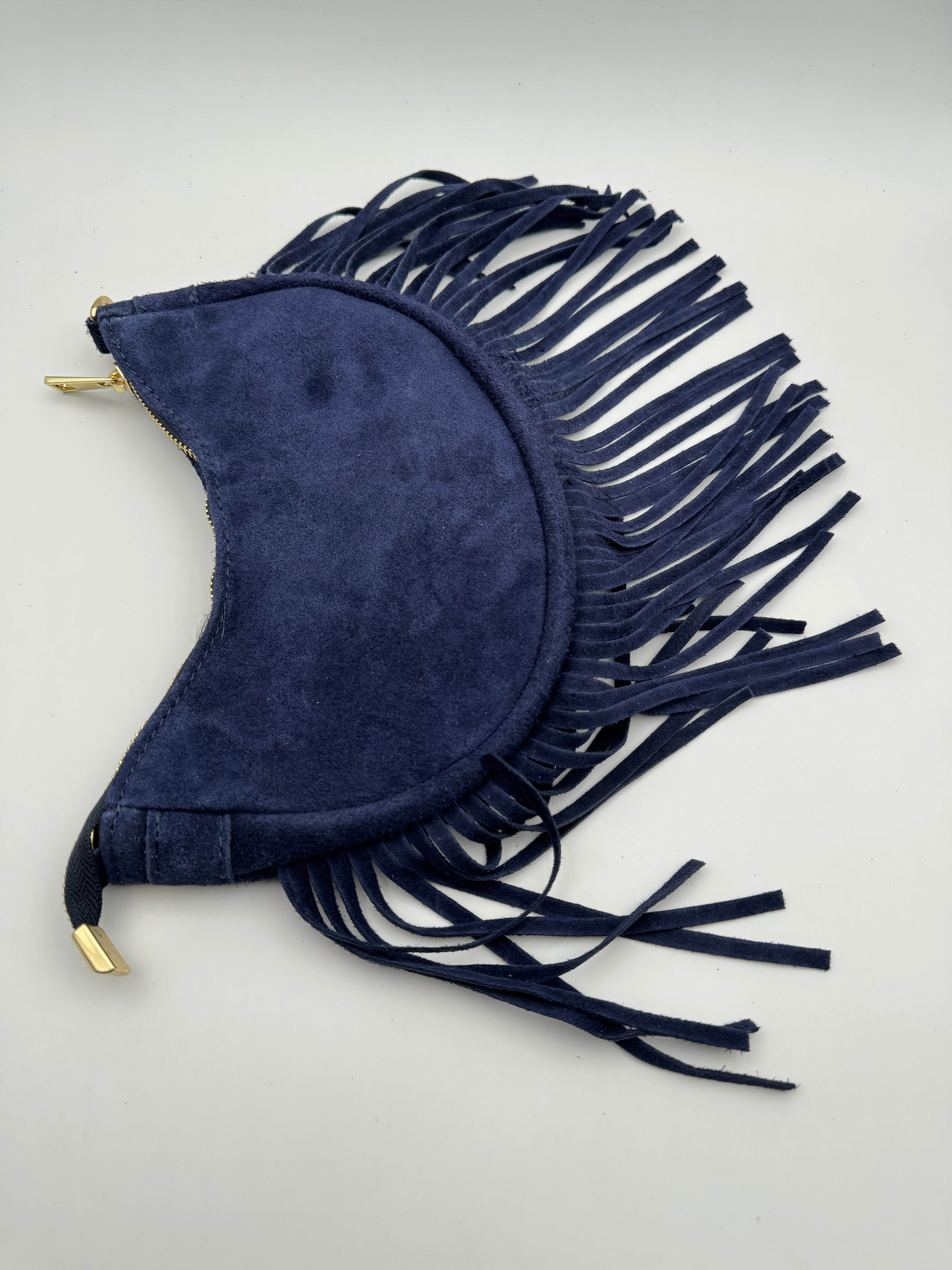 Borsa a Mezzaluna GINESTRA - in Vera Pelle Scamosciata Made in Italy