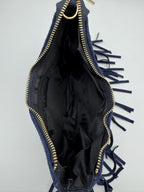 Borsa a Mezzaluna GINESTRA - in Vera Pelle Scamosciata Made in Italy