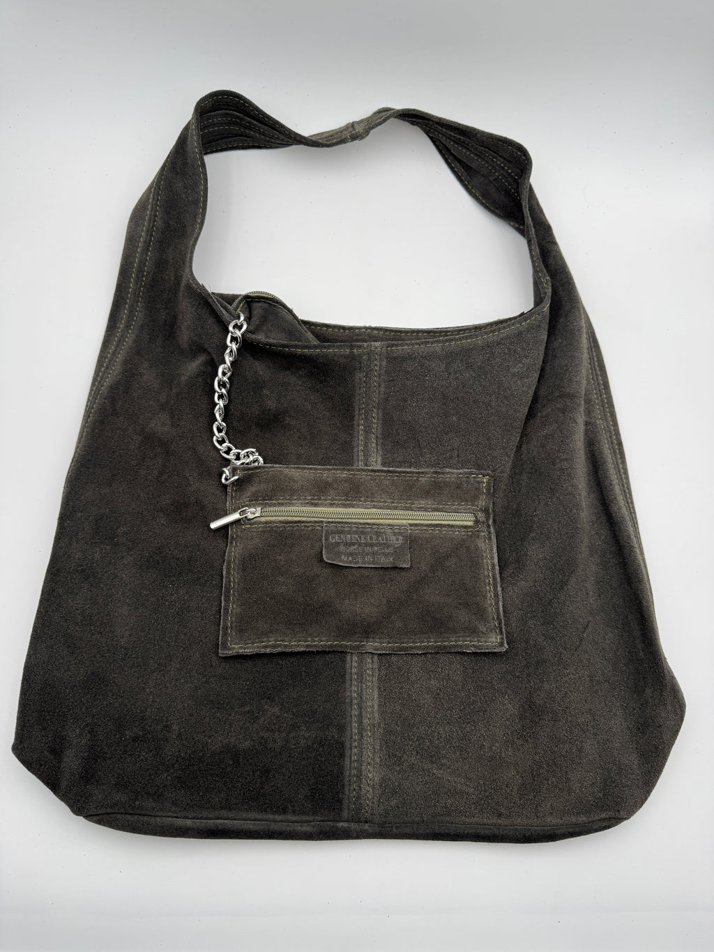 Borsa Hobo LAVANDA - in Vera Pelle Scamosciata Made in Italy