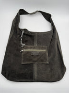 Borsa Hobo LAVANDA - in Vera Pelle Scamosciata Made in Italy