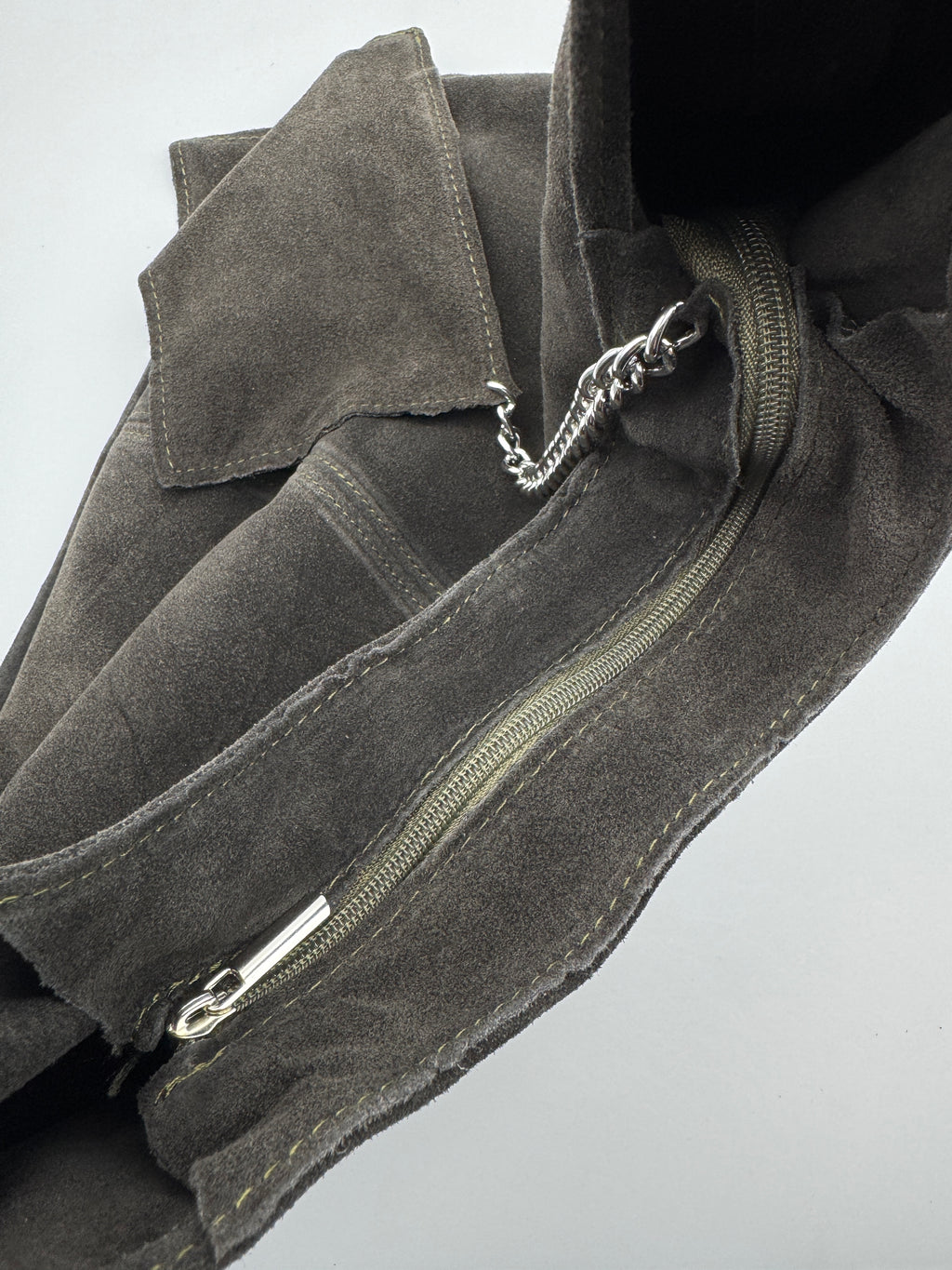 Borsa Hobo LAVANDA - in Vera Pelle Scamosciata Made in Italy