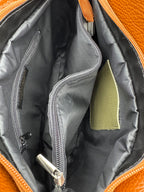 Borsa Zaino PAPAVERO - in Vera Pelle Martellata Made in Italy