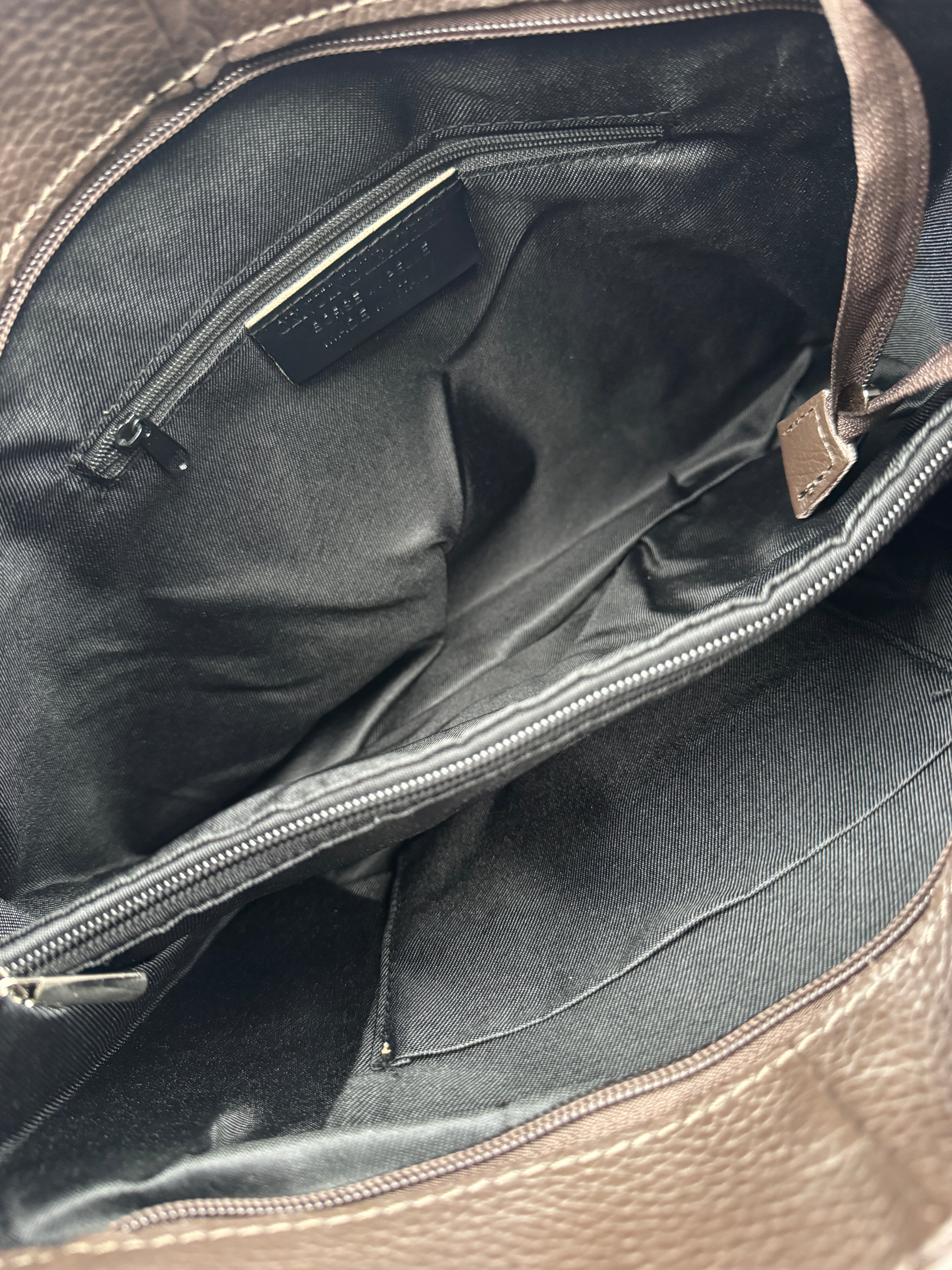Borsa Tote LOTO - in Vera Pelle Martellata Made in Italy