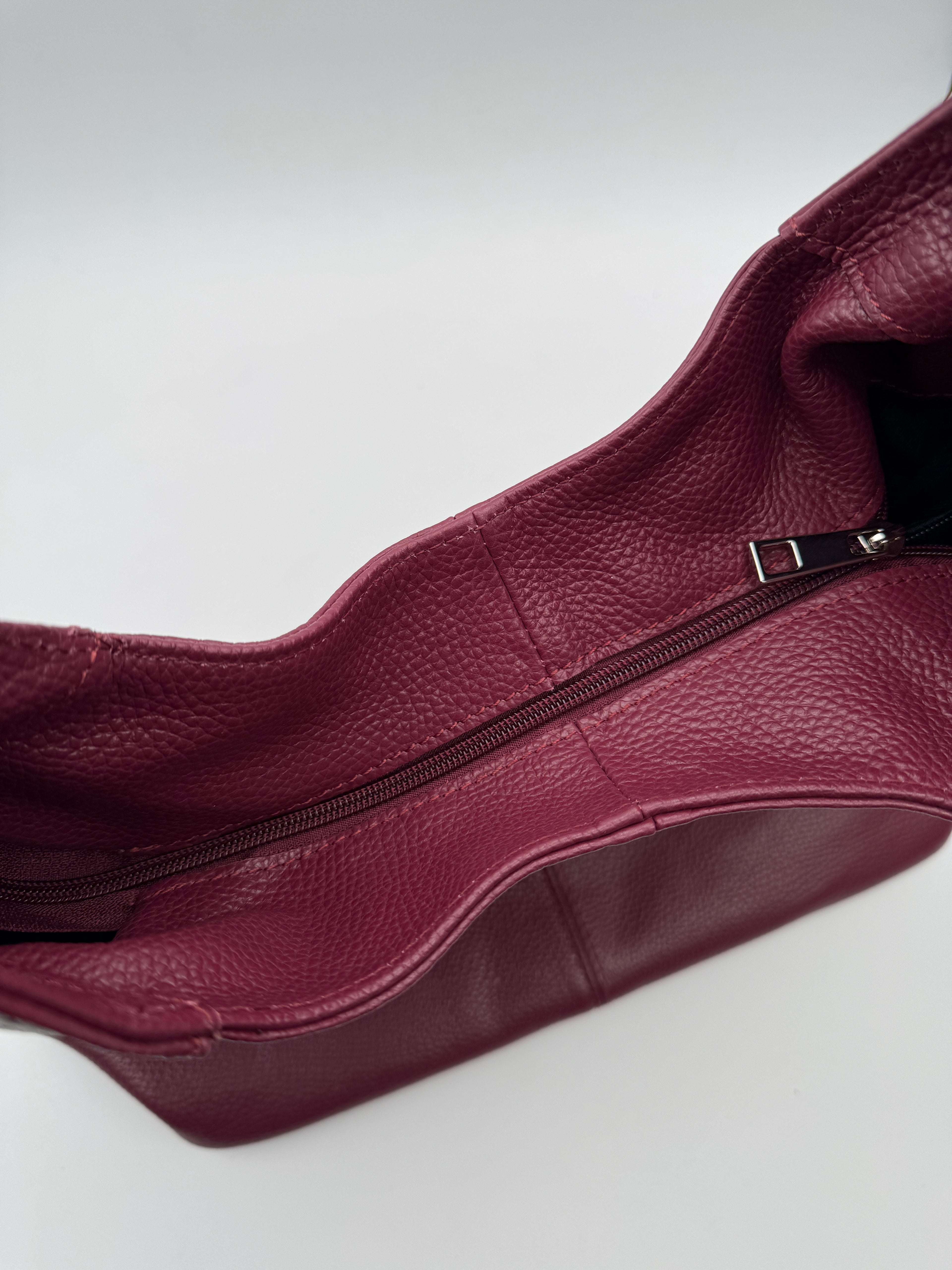 Borsa Tote LOTO - in Vera Pelle Martellata Made in Italy