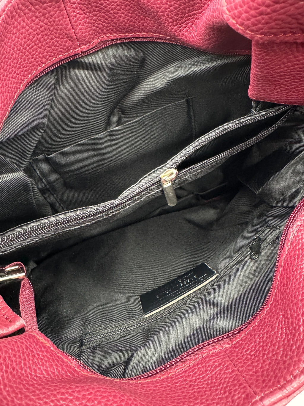 Borsa Tote LOTO - in Vera Pelle Martellata Made in Italy