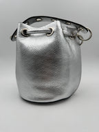 Borsa a Secchiello PRIMULA - in Vera Pelle Martellata Made in Italy