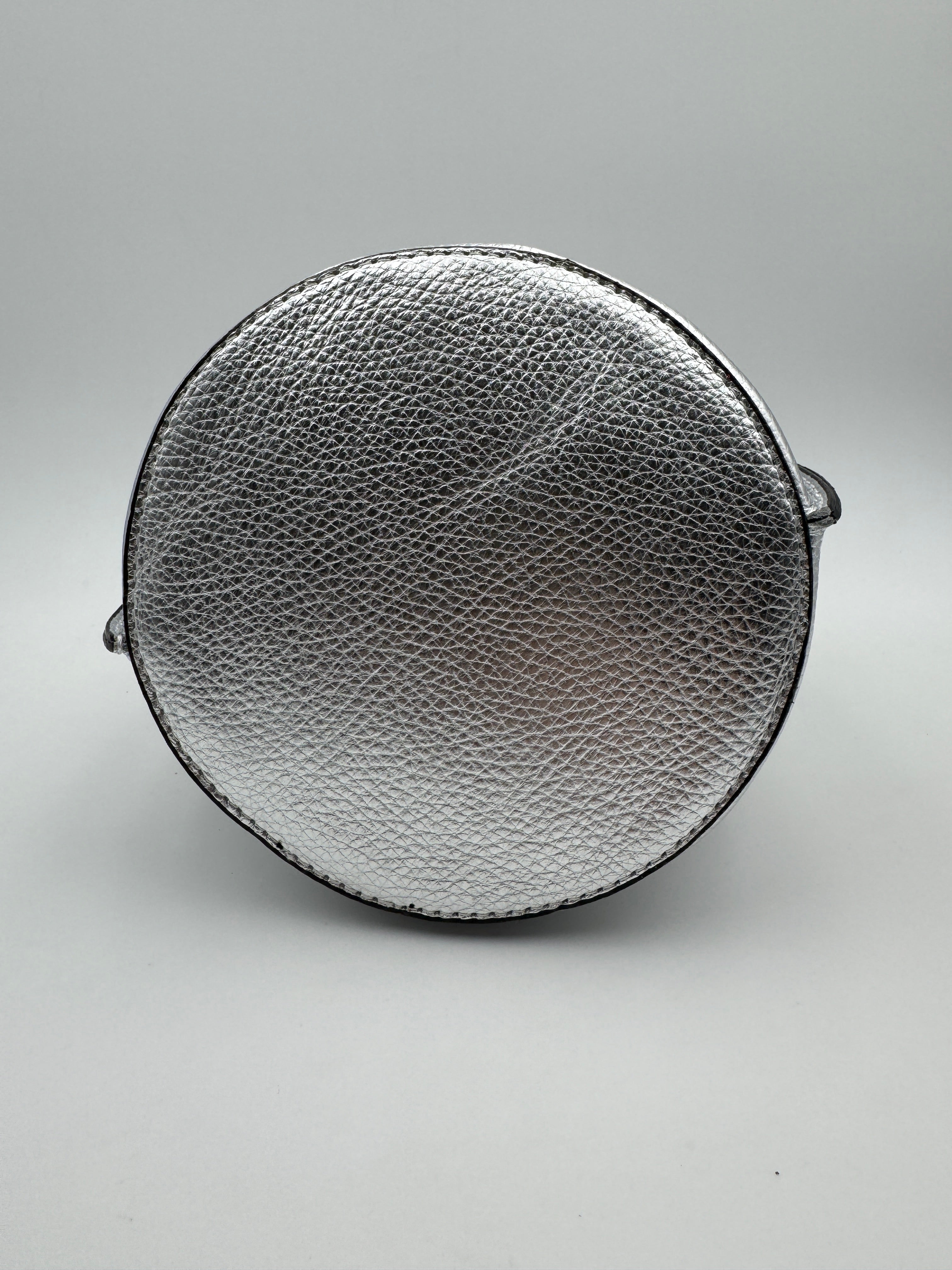 Borsa a Secchiello PRIMULA - in Vera Pelle Martellata Made in Italy