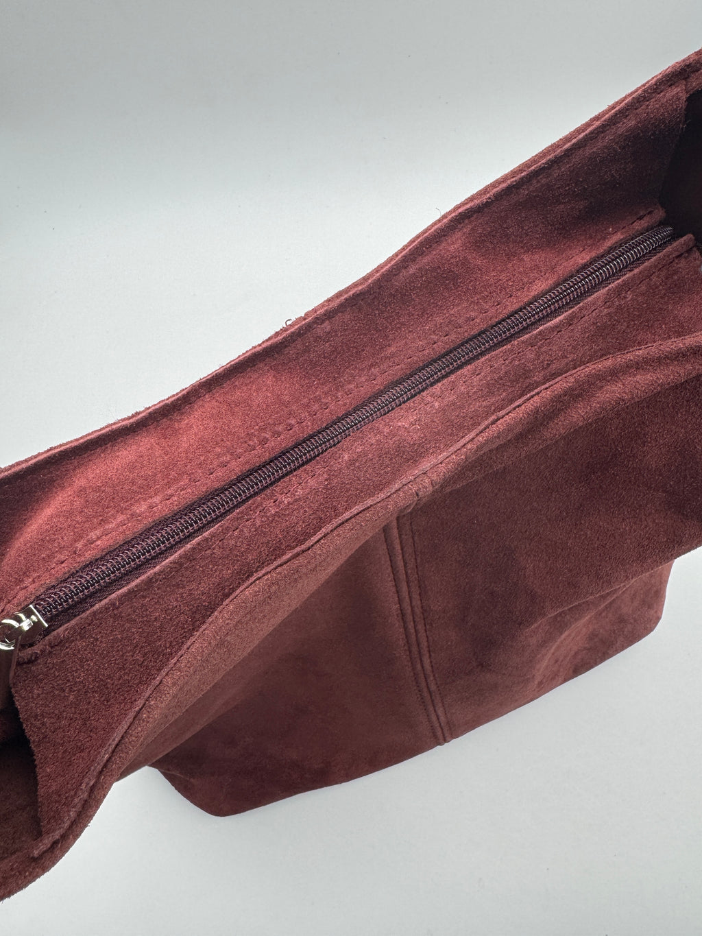 Borsa Hobo LAVANDA - in Vera Pelle Scamosciata Made in Italy